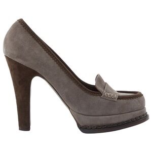 Yves Saint Laurent Gray Platform Pumps